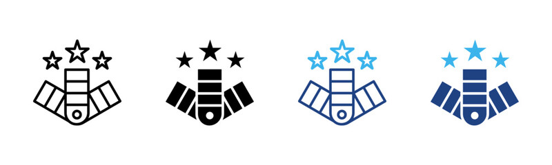 Obraz premium Color Standard icon set multiple style collection