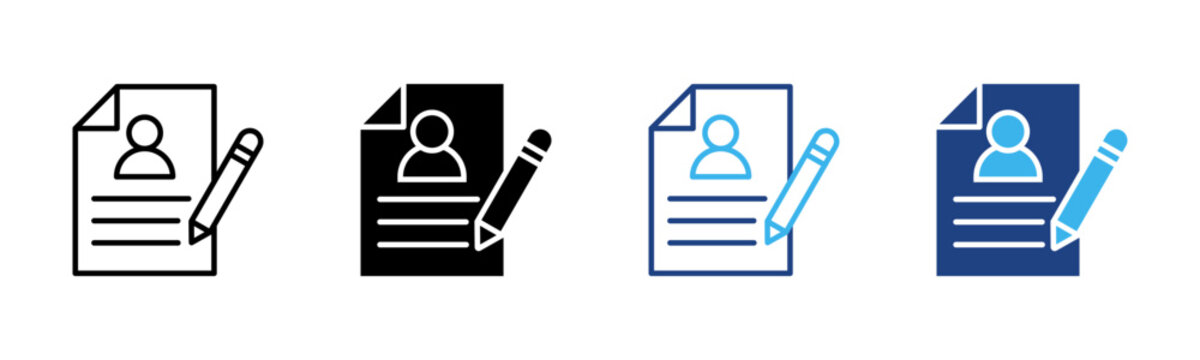 Resume icon set multiple style collection