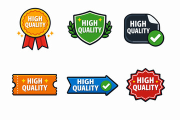 Fototapeta premium High quality badges and labels set for product certification and guarantee
