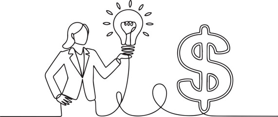  Focuses on the businesswoman's role in initiating a successful startup or business development strategy through a single, powerful concept