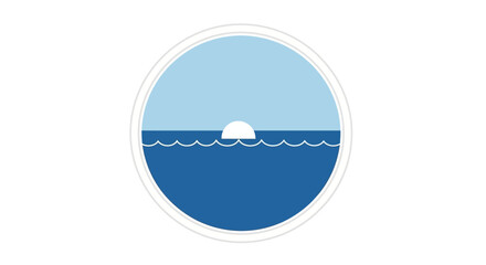 Whale swimming in ocean water deep.