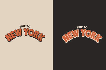 New York vector illustration. Retro style design sticker