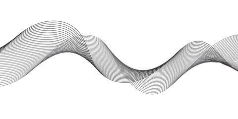 Smooth Flowing Grey Wave Pattern with Layered Minimal Curves and Subtle Motion, Clean White Abstract Geometric Vector Design for Modern Tech, Corporate, and Financial Use. © Hasan