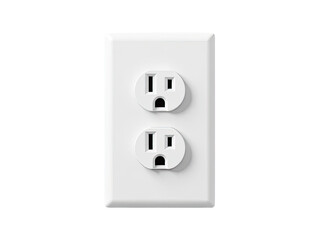 A single white electrical outlet installed on a plain white wall, suitable for use in minimalist interior design or as a placeholder image