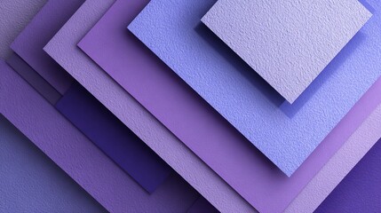 Obraz premium A stack of layered purple and blue colored paper sheets in a modern geometric arrangement