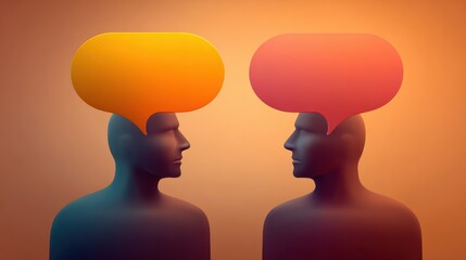 Silhouette of businessman and businesswoman talking.