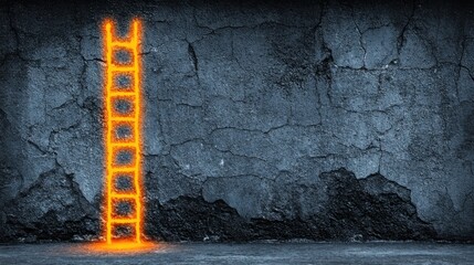 wooden ladder and cloud info graphics on blackboard background. retro filtered