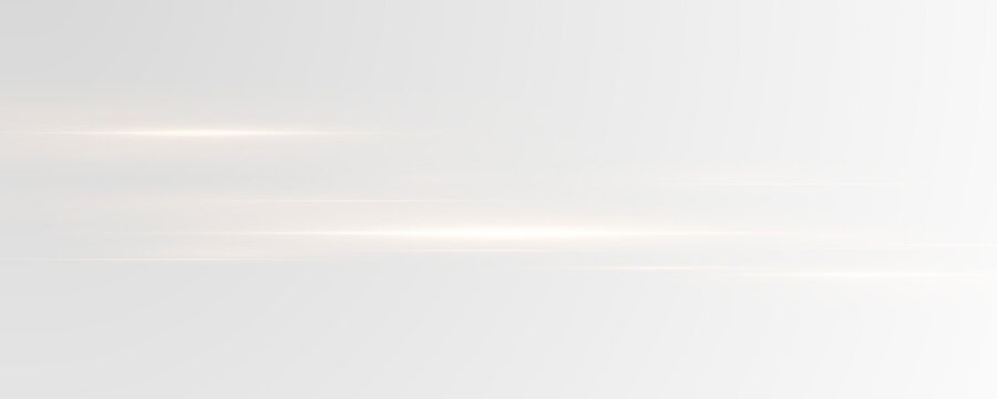 Vector illustration of gold color, abstract laser speed lines. Glare, horizontal light rays png. Glowing linear background.	
