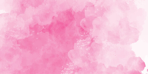 Fototapeta premium Soft pink watercolor splash on white background, delicate abstract hand drawn aesthetic texture for feminine design.