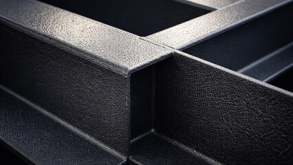 anti corrosion coated metal structures with textured surface under raking light