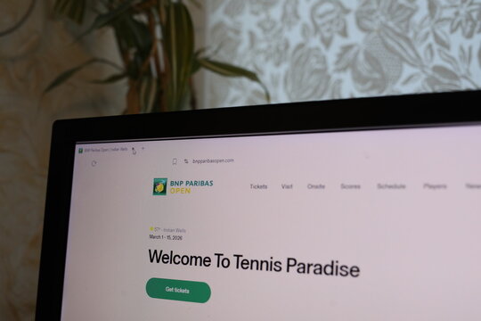 Screenshot of the BNP Paribas Open of the Year website. February 12, 2026 Minsk, Belarus