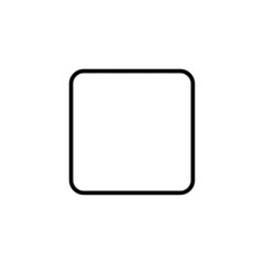 Minimal Rounded Rectangle Outline Simple Modern Frame Design