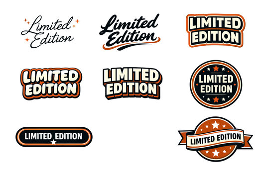 Variety of limited edition logos in retro and modern styles