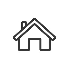 Obraz premium A simple outline depiction of a residential dwelling structure