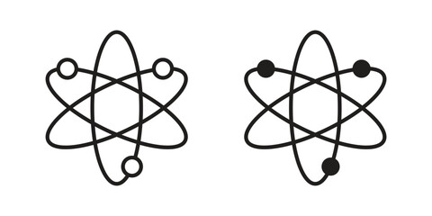 Science icon. Line and Silhouette Icon Set.