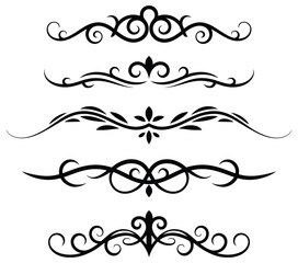 Obraz premium Thai Pattern Motif for Asian Art Style Decoration in Silhouette Flat Illustration, Featuring Traditional Ornamental Design Elements for Graphic and Branding Projects.