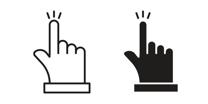 Click Hand icon. Vector Isolated Illustration for web design.