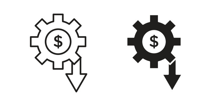 Cost optimization icon. Vector Isolated Illustration for web design.