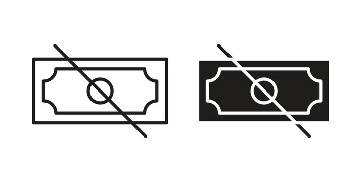 No money icon. Vector Isolated Illustration for web design.