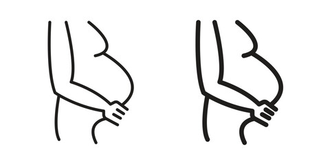 Pregnancy complications icon. Vector Isolated Illustration for web design.