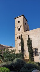 Fototapeta premium ancient castle called Oudaya palace in rabat city with a clear blue sky on winter season 