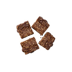 Chocolate brownies with sesame seeds