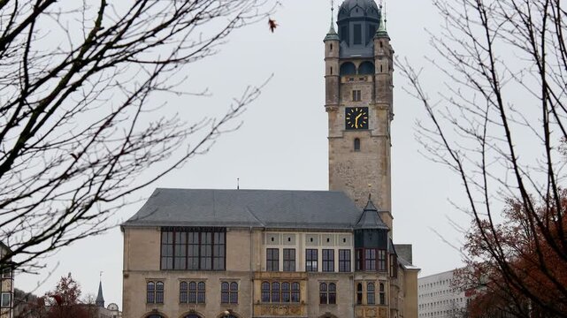 dessau city in east germany in winter 4k 25fps video
