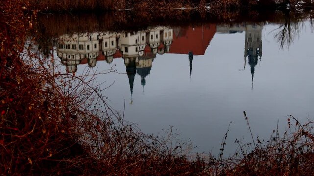 the elbe river near dessau rosslau 4k 25fps video