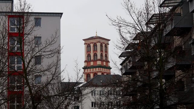 dessau city in east germany in winter 4k 25fps video