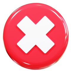 Fototapeta premium 3D Close Button Icon