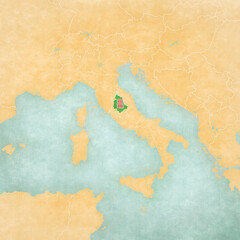 Map of Italy - Umbria