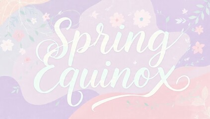 Spring Equinox Pastel Floral Illustration