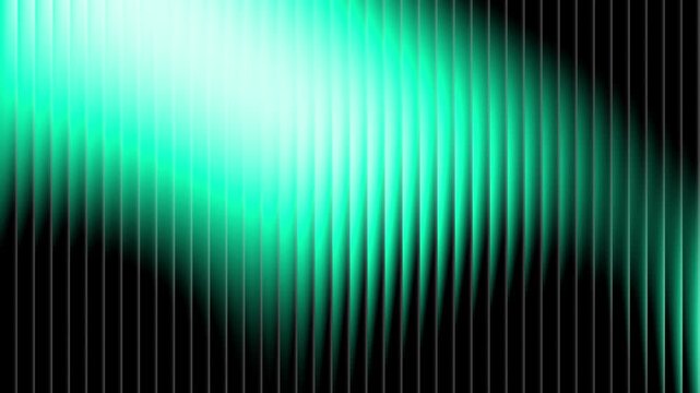 Mint fractal glass effect background in 4K with vertical glowing waves, smooth gradient blur and futuristic refraction distortion seamless loop.
