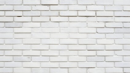 Fototapeta premium White painted brick wall provides a clean, modern, and textured background image for designers