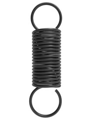 black 3d extension spring png render