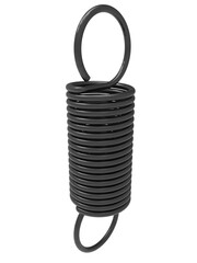 black 3d extension spring png render