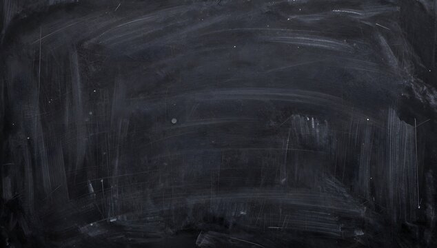 Dark chalkboard background with smeared chalk marks and a dirty surface
