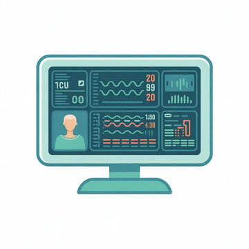 ICU Predictive Analytics Monitor Vector