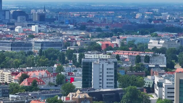 Metropolitan Horizon: 3x Telephoto Panorama of Wrocław and the Sky Tower