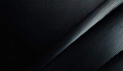 Obraz premium Diagonal ribbed dark surface. Textured, sleek, and modern aesthetic. Abstract design