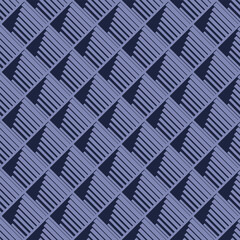 Vector seamless pattern. Modern stylish texture. Repeating geometric background in gray and blue tones. Contemporary graphic design consisting of square 3D elements reminiscent of steps. 