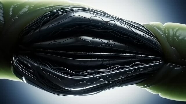 Alien Creature Mouth Closeup Footage.