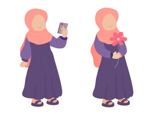 Adorable Hijab Kids Enjoying Simple Moments