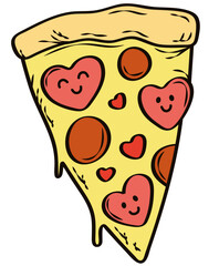 Ilustracion de un trozo de pizza