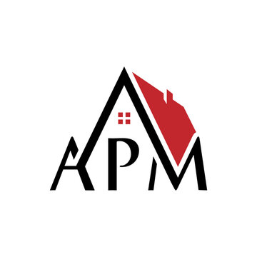 initial letter APM real estate logo monogram