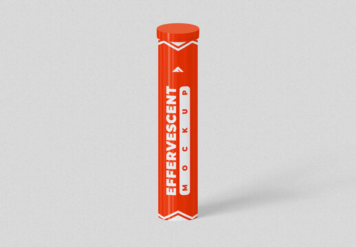 Minimal Effervescent Product Packaging Mockup for Cosmetic or Supplement Branding Presentation