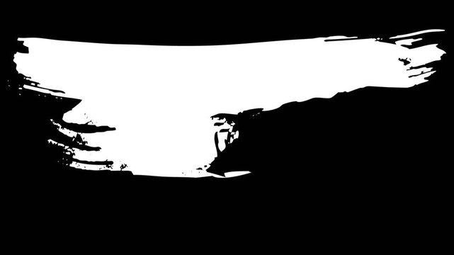 white grunge brush stroke effect with alpha channel