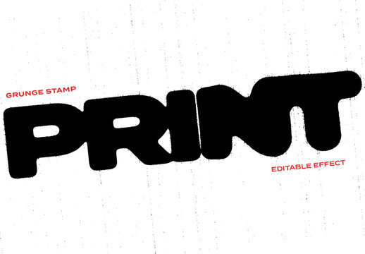 Bold Grunge Ink Stamp Text Effect