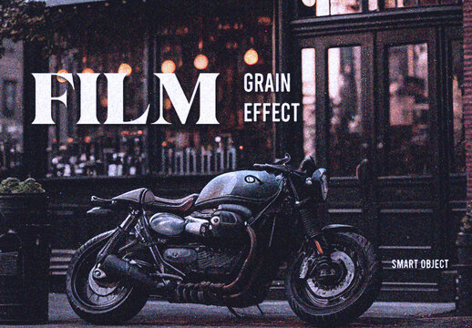 Cinematic Film Grain Print Effect Mockup