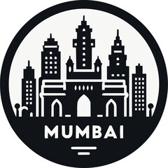 Obraz premium Mumbai Skyline Vector Icon